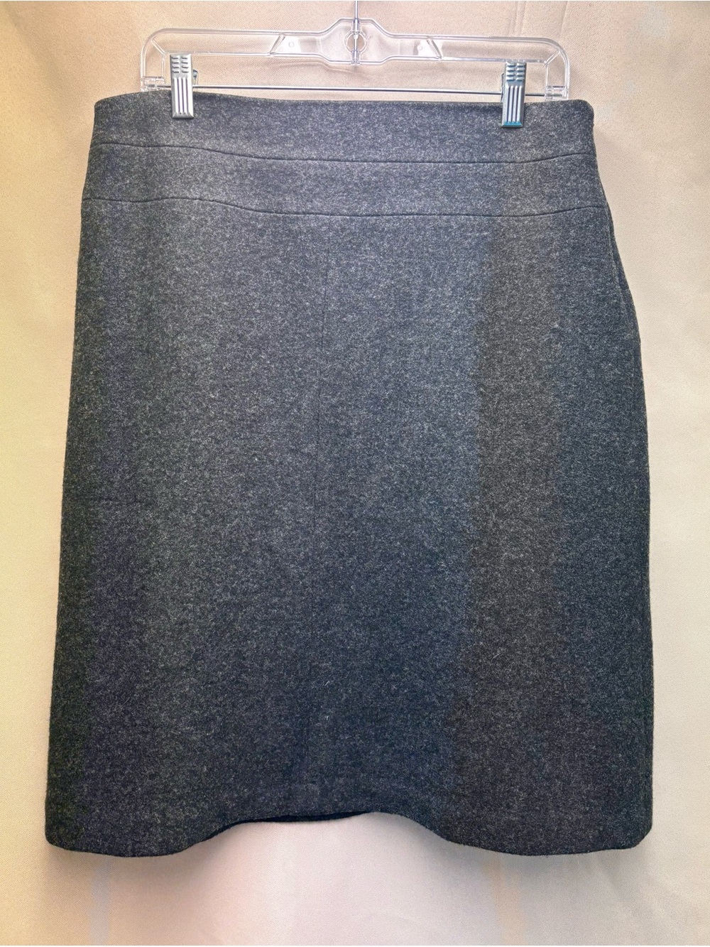Untouched World New Zealand 100% Merino Wool A-line Skirt Size 12 in Slate Grey